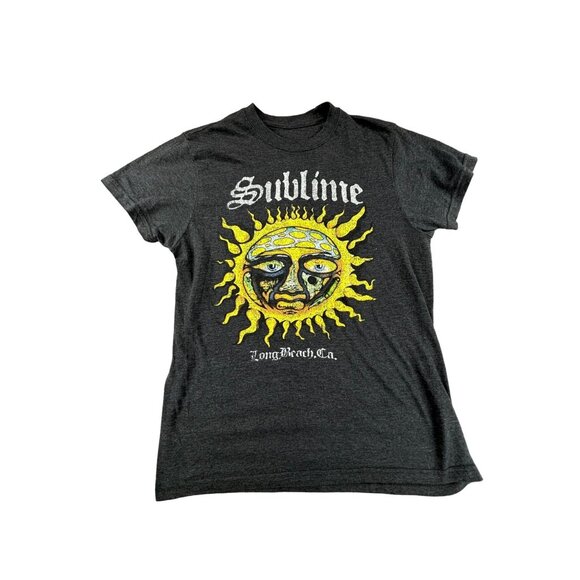 Sublime Long Beach CA Sun Graphic Charcoal Gray T-Shirt Size M - Picture 1 of 7
